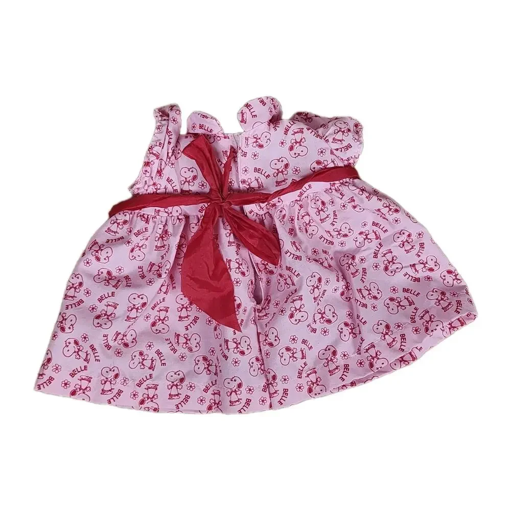 Vtg Peanuts Snoopy Belle Pink and Red Doll Dress United Feature 1958